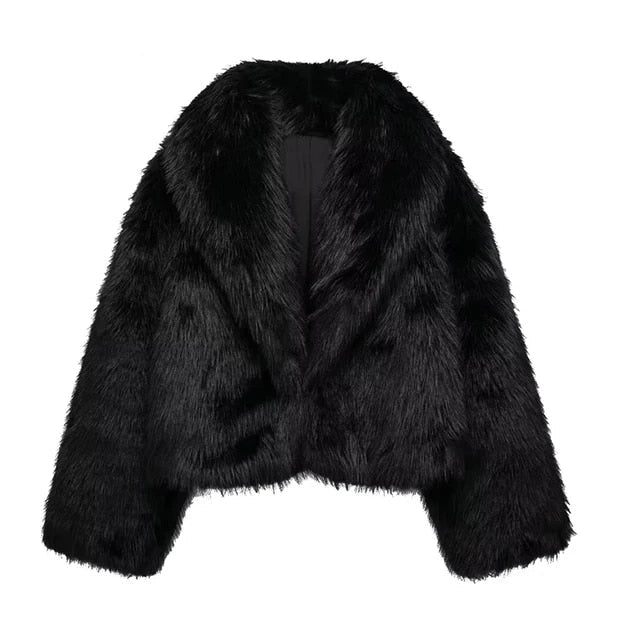 Seraphine - Lux Black Fur Coat