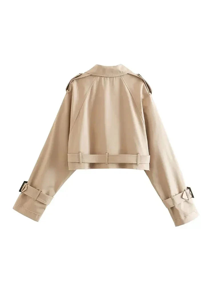 Loren - Cropped Belt Jacket