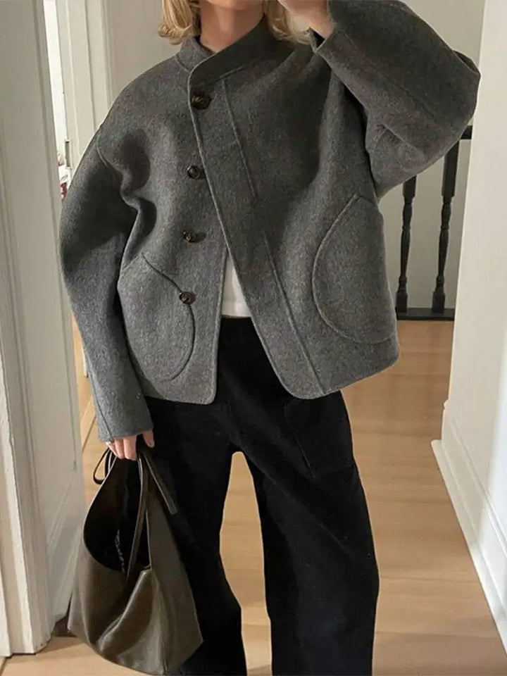 Elara - Oversized Wool Blend Coat