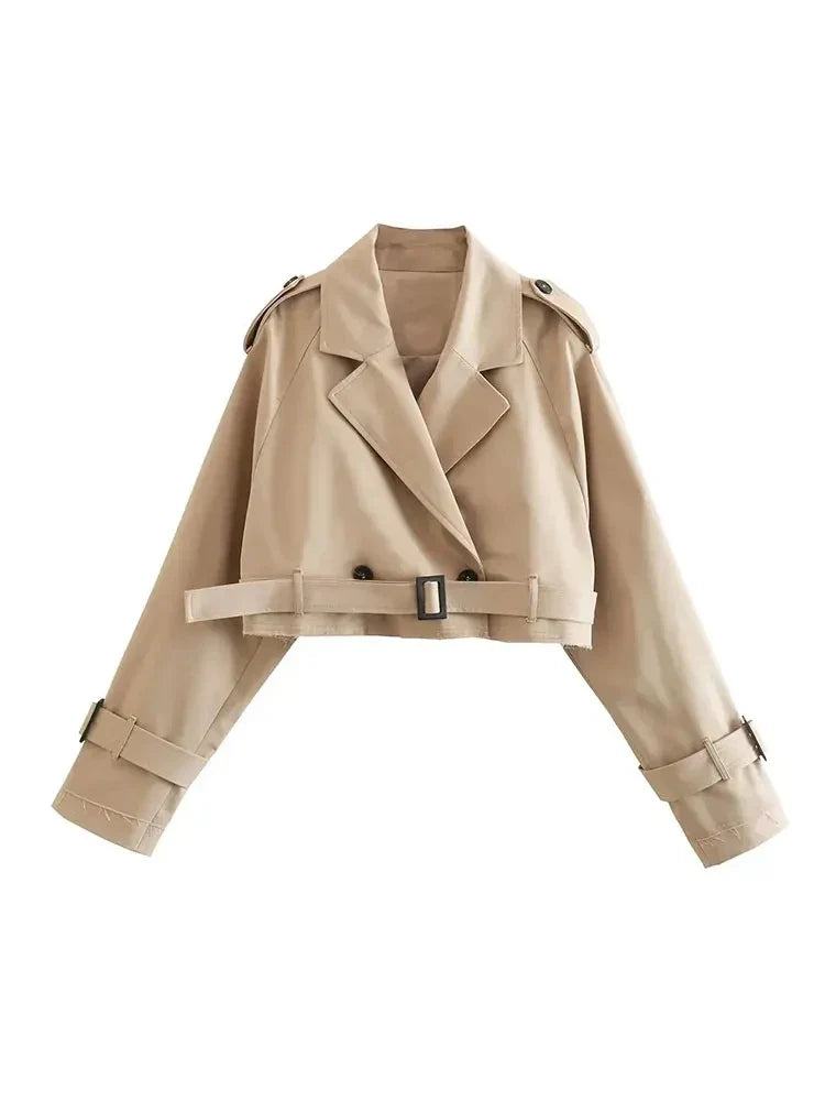 Loren - Cropped Belt Jacket